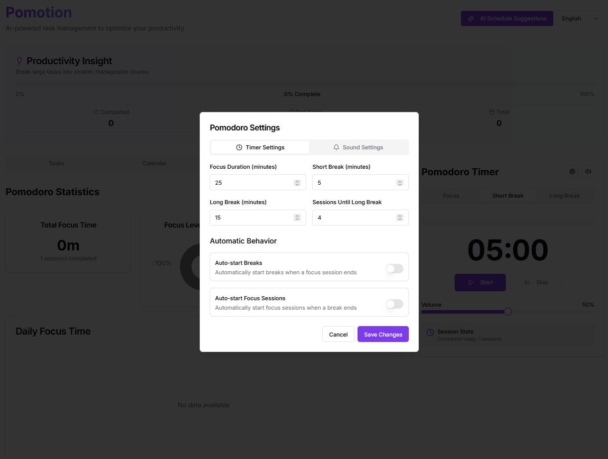 Pomotion: AI-Powered Productivity Suite - Image 5